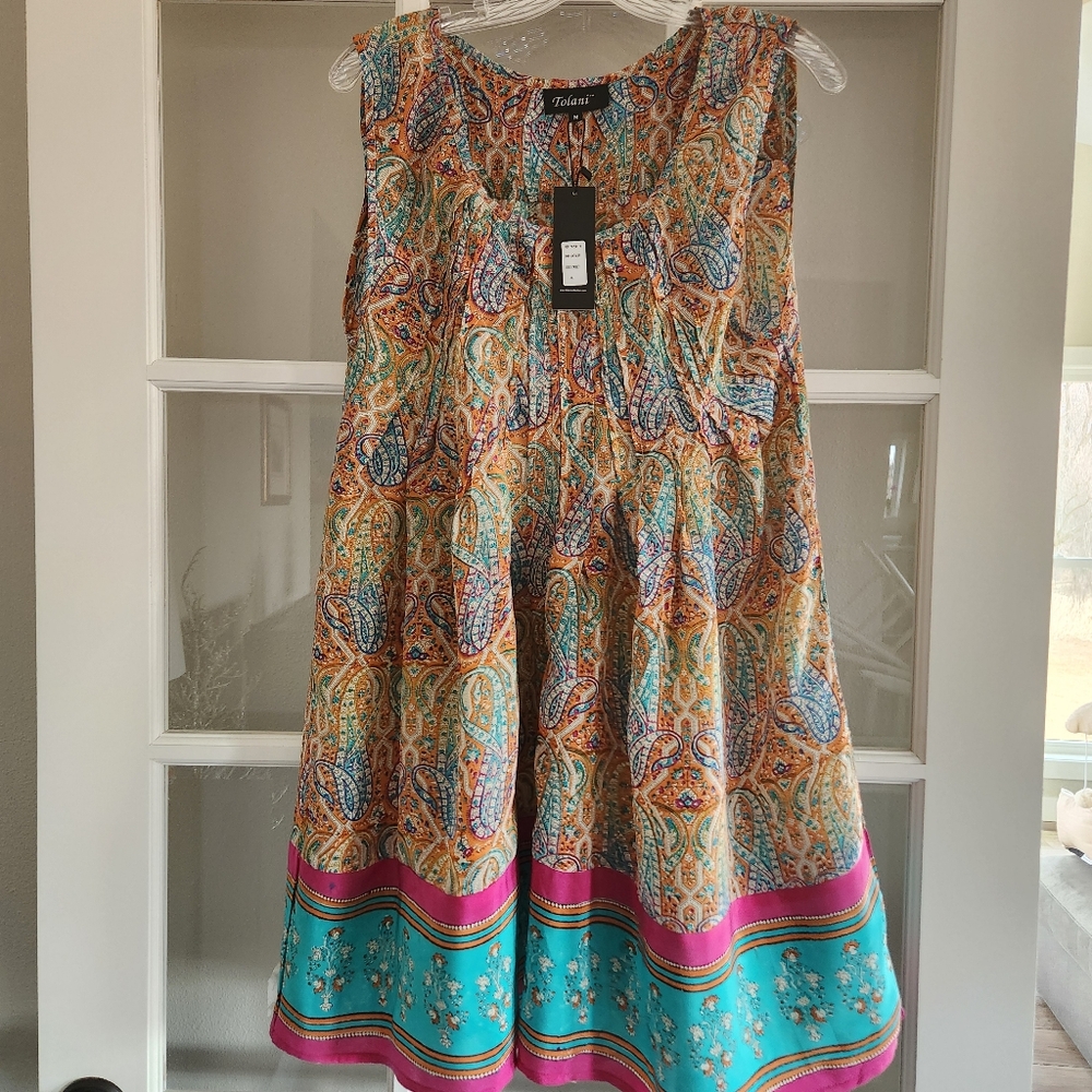 New Tolani Silk Tunic/ Dress; Size M